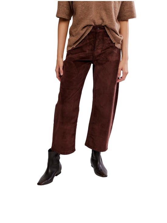 We The Free Denim - Free People Women's Deep Trance Corduroy Jeans in Shaved Chocolate